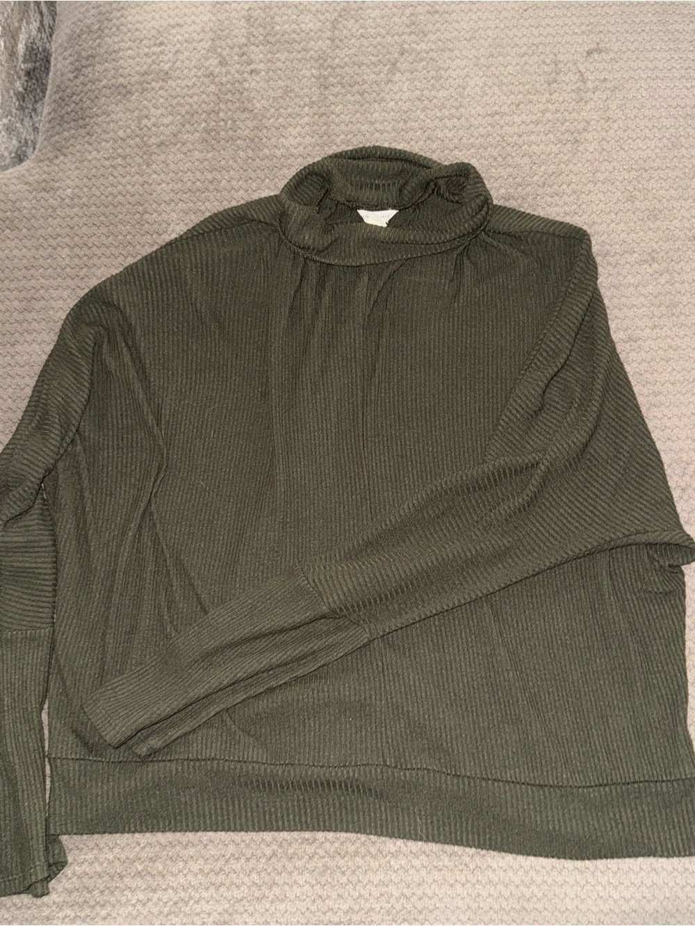 Aeropostale Olive Ribbed Turtleneck Sweater